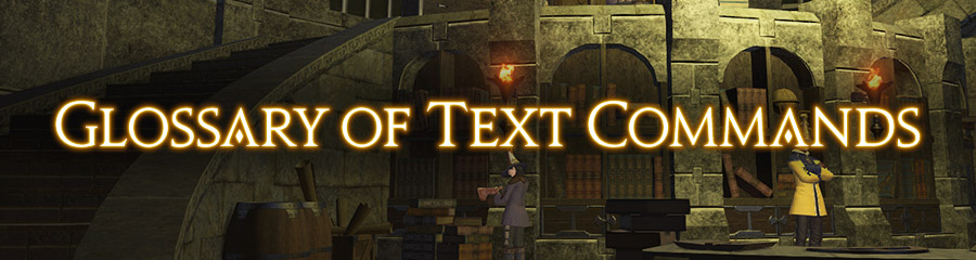 Glossary of Text Commands